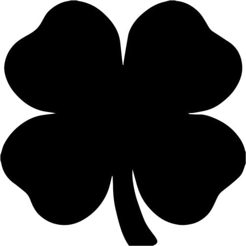 LLY-1098 Four-leaf Clover Plant Cartoon Decals Fashion Car Window Decoration PVC Auto Waterproof Sunscreen Exquisite Sticker