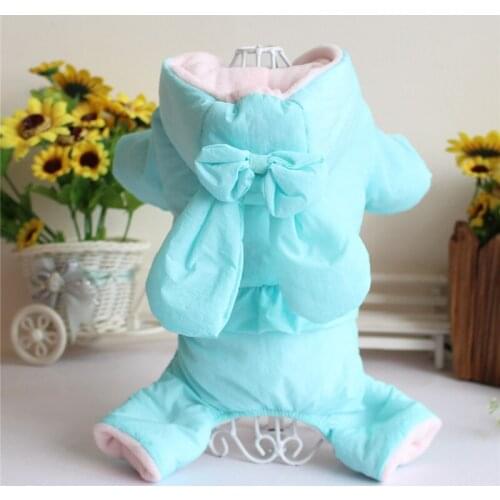 Wholesale Autumn Winter Xs Dog Clothes For Small Dogs Girl Boy Teddy Fleece Thick Wadded Jumpsuits Puppy Hoodie Pet Clothing