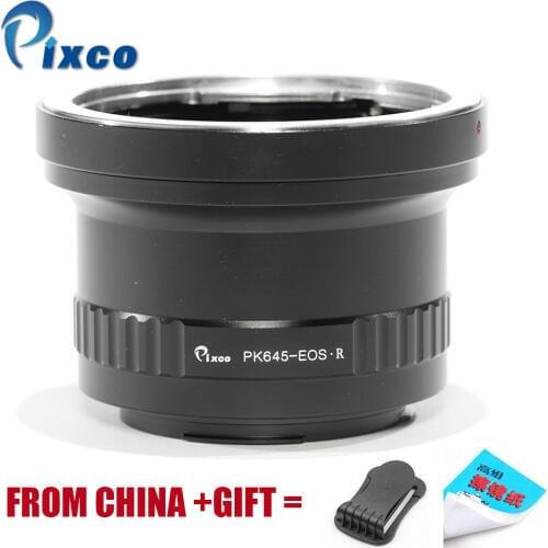 Pixco For Pentax 645-For EOS R Lens Mount Adapter Ring for Pentax 645 Lens to Suit for Canon R Mount Camera + Gifts