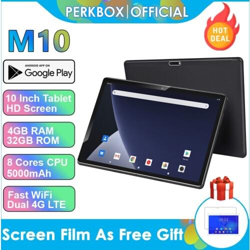 Perkbox tablet pc 10 inch 8 core 4GB RAM 32GB ROM 1280x800 IPS 5000mAh Battery 4G LTE Phone Call 5.0MP Camera GPS WiFi