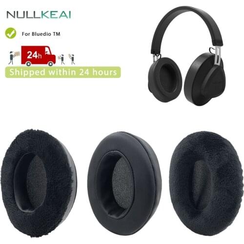 NULLKEAI Replacement Thicken Leather Velvet Earpads For Bluedio TM Headphones High Quality Earmuff Headband