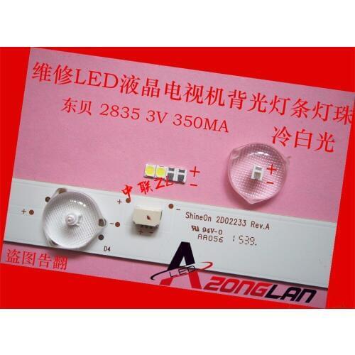 200PCS Original UNI LED 3528 2835 1210 Light Beads High Power 1W 3V 90LM Cool white For LED LCD TV Backlight Application