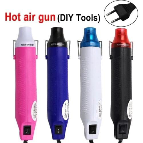 220V 110V DIY Using Heat Gun Electric Power tool hot air 300W temperature Gun with supporting seat Shrink Plastic DIY tool color
