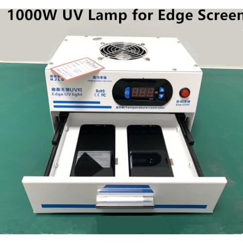 NJLD 1000w UV Lamp For Samsung LCD Edge Screen Glass Oca Glue Laminating No Wave Bubble Back Solution UV Ligjht