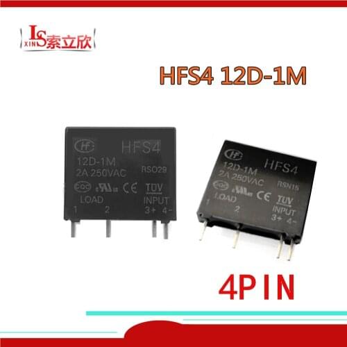 10PCS/lot 100%Original New Relay HFS4 12D-1M(204) 12VDC HFS4 12D-1M-12VDC HFS4 12D-1M 12VDC HFS4 12D 1M 12V 4PIN 2A