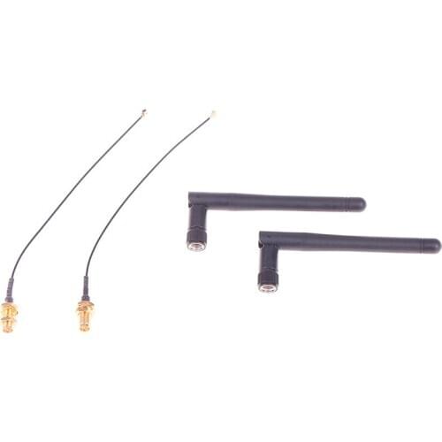 4PCS 2.4GHz 3dBi WiFi 2.4g Antenna Aerial RP-SMA Male Wireless Router+ 17cm PCI U.FL IPX To RP SMA Male Pigtail Cable