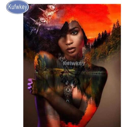 Diamond picture Painting cross stitch mosaic"african woman"custom,Full square resin 5d Diamond Embroidery girl,home renovation