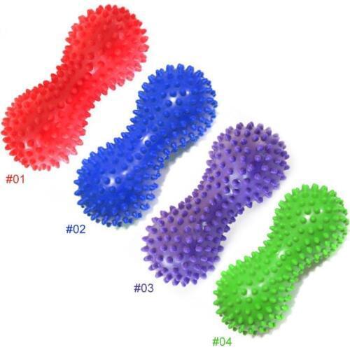 Peanut Shape Massage Yoga Fitness Ball Stress Relax Body Spiky PVC Resistant Foot Spiky muscle Massager Trigger Point Foot