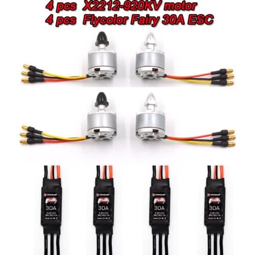 FATJAY RC 2212 980KV brushless motor and Hobbywing Platinum Flycolor 30A ESC for X525 F330 F450 F550 quad multirotor quadcopter