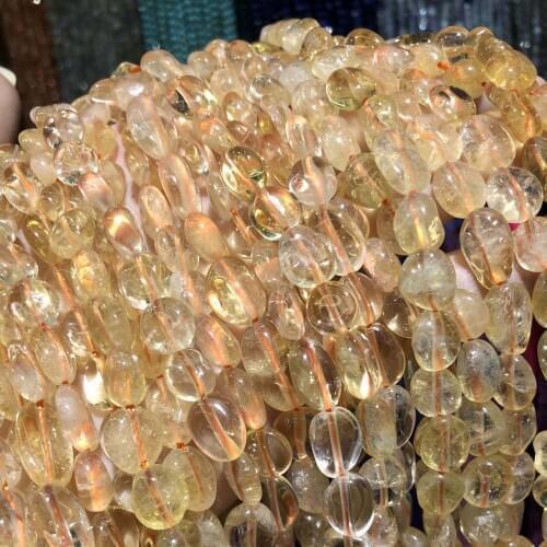 Natural Stone Citrines Quartz Beads Irregular Crystal Loose Beads 14'' Strand for Jewelry Making DIY Necklace Bracelet Accessory