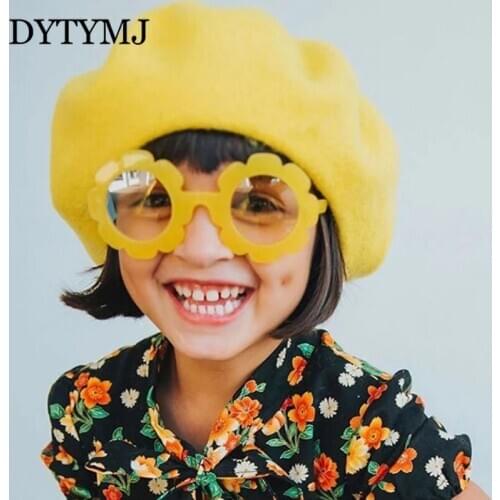DYTYMJ 2020 Round Flower Child Sunglasses Cute Eyeglasses Children Personality Baby Anti-UV Luxury Glasses Kid Gafas De Sol