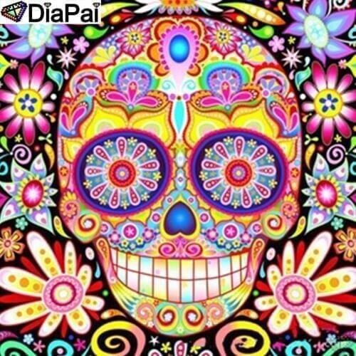 DiaPai 5D DIY Diamond Painting 100% Full Square/Round Drill "Skull character" Diamond Embroidery Cross Stitch 3D Decor A22632