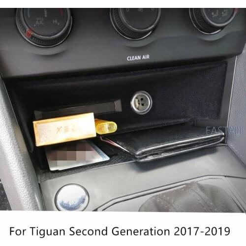 For Tiguan Second Generation 2017-2019 Center Console Organizer Container Box Storage Car interior decoration accessories