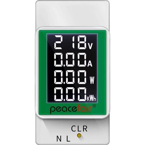 PZEM-008 Din Rail Power Energy Meter Electronic Kwh Meter Wattmeter Multi Digital Ammeter Voltmeter AC 50-300V 100A