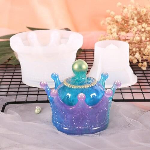 Storage Box Molds Silicone 3D Jewelry Box Mould Craft Supplies Storage Jar Trinket Mold Decorating Tool HY