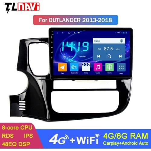 Android 10 Multimedia Video Player Navigation GPS Radio Stereo For Mitsubishi Outlander XL 2013-2018
