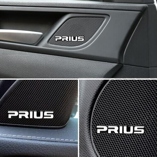 10pcs 3D aluminum speaker stereo speaker badge emblem Sticker for Toyota Prius Accessories