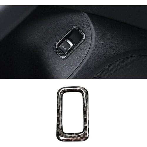 For Audi Q5 2009 2010 2011 2012 2013 2014 2015 2016 2017 Carbon Fiber Car Trunk Switch Panel Frame Cover Trim