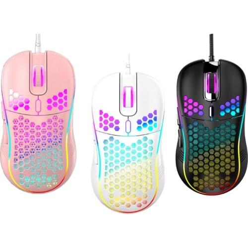 Wired Mechanical Gaming Mice USB Luminous Light Mouse 7200DPI Adjustable Optical Gamer Mouse for PC Computer Game