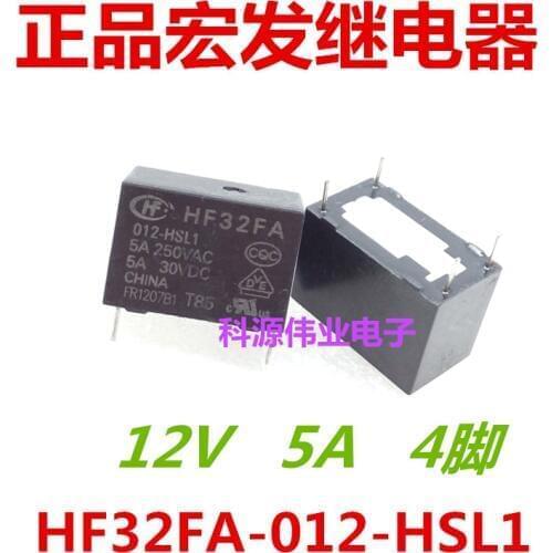 HF32FA-012-HSL1 5A/250VAC Relay 12V 5A 4PIN