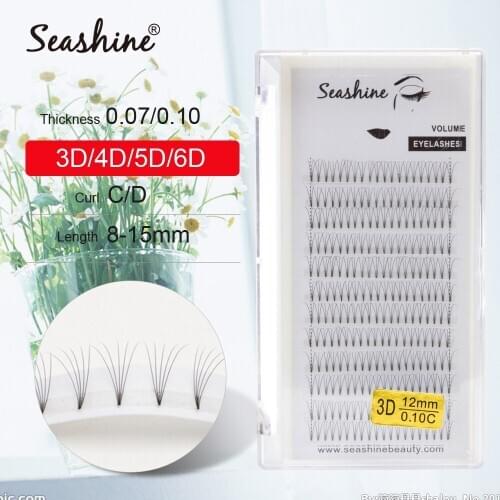 Seashine Lashes ExtensionRussian Volume Premade Fans 3d/4d/5d/6d Faux Mink Lashes Fans Premade Volume Fans Eyelash Extension