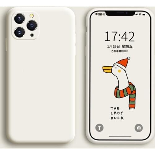 Zachte Vloeibare Siliconen Case For Iphone12 ProMax 11 Pro Max X Xs Max XR iphone7 8 6S plus 8Plus Luxe Telefoon Volledige Cover