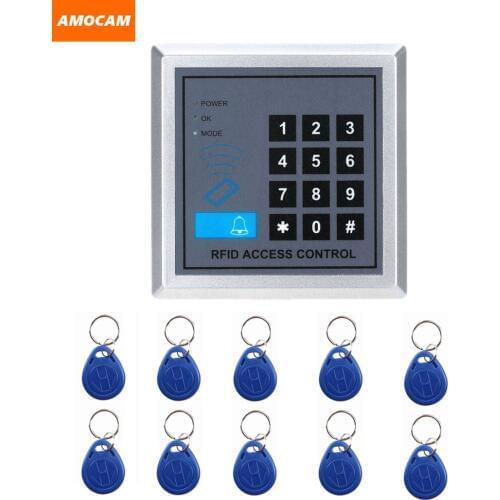 Door Lock Access Control System with 10 Key Fobs support 250 User Home Offices Security System, Electronic RFID Proximity Entry