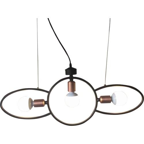 Modern Oval Frame Ceiling Hang Light Fixture Glass Ball Chandelier Light Scandinavian scandinavian