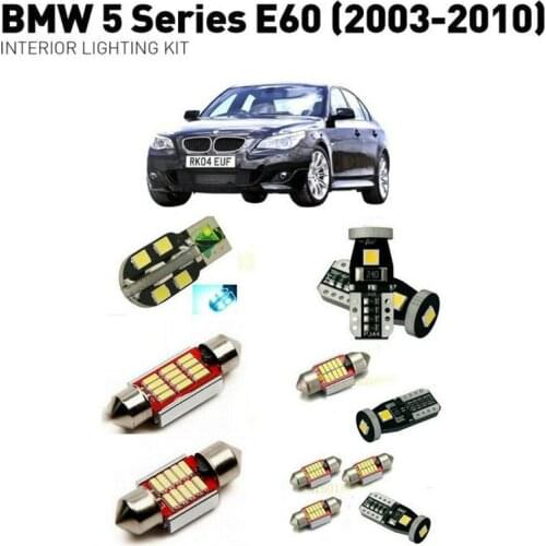 Led interior lights For BMW 5 series e60 2003-2010 19pc Led Lights For Cars lighting kit automotive bulbs Canbus Error Free