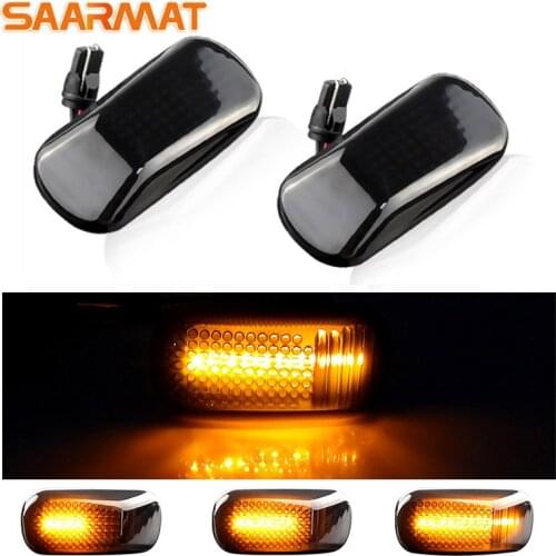 2pcs LED Dynamic Flowing Water Turn Signal Light For Honda Stream CR-V HR-V Civic City Fit Jazz Accord Repeater Indicator Light