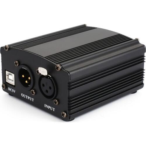 Top Deals 48V USB Phantom Power Supply USB Cable Microphone Cable For Mini Microphone Condenser Recording Equipment-black