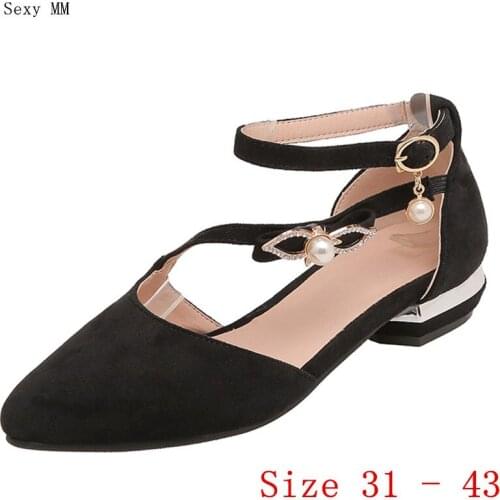 Pumps Women Oxfords Career D'Orsay Shoes Low Med Heels Woman Low Med Heel Shoes Small Plus Size 31 32 33 - 40 41 42 43
