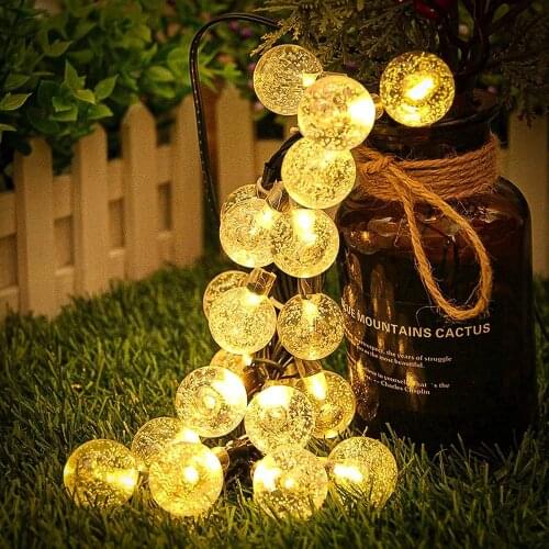 Outdoor Solar Bulb Solar String Light LED String Fairy Light Solar Powered Garland Led Solar Lamp Outdoor Waterproof Garden Lamp