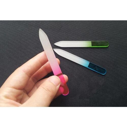 High Quality Crystal Glass Nail File Buffer Art Buffer Files For Manicure UV Polish Tool jk17