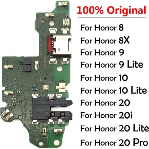 100% Original Dock Connector Micro USB Charger Charging Board Port Flex Cable For Huawei Honor 8 9 10 20 Lite 8X 20 Pro 20i