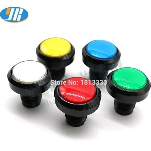 100pcs 12V led Arcade Push Button 46mm Flat button Rund Button illuminated Button Switch For Crane Game Machine