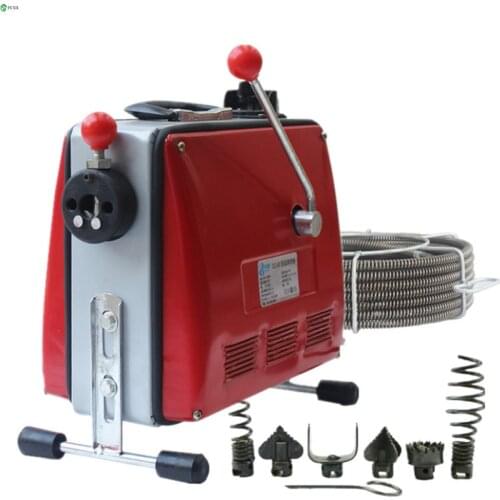 100D automatic electric pipe dredging machine sewer dredger toilet floor drain dredging cleaning machine