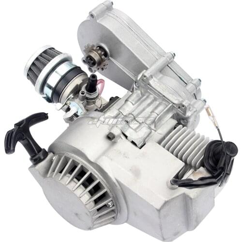 2 Stroke Engine Motor Air Filter with Gear Box for 49cc Mini Pocket Bike Gas G-Scooter ATV Quad Bicycle Dirt Pit Bikes