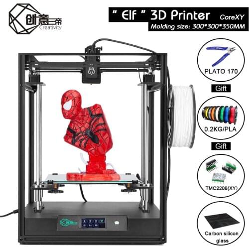 Creativity 3d printer ELF CoreXY Kit Extreme High Precision Upgraded Magnetic Build Plate Resume Power Failure Printing DIY Kit