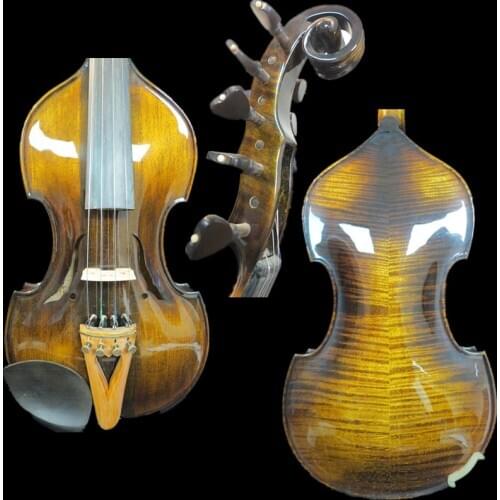 Baroque style SONG master 4×5 strings 14" Viola d'Amore ,carving man neck #12530