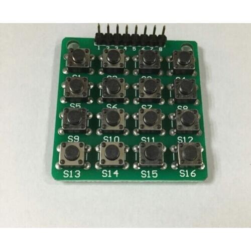 DIP 4x4 MCU matrix keyboard 16key SCM extended keyboard module 5pcs/lot