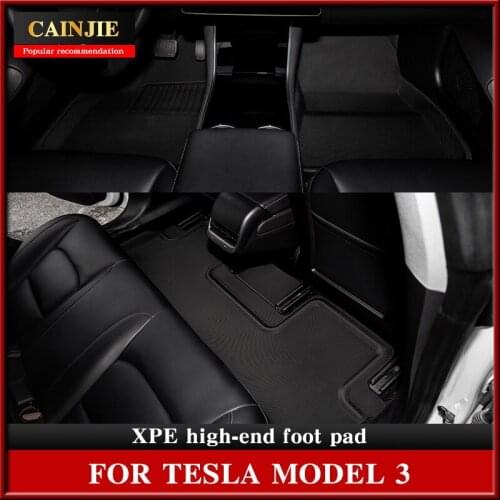 For Tesla Model 3 Accessories XPE Non-Slip All-Weather Floor Mats 3Pcs/Set Model3 TPE Car Floor Mat Model There 2020