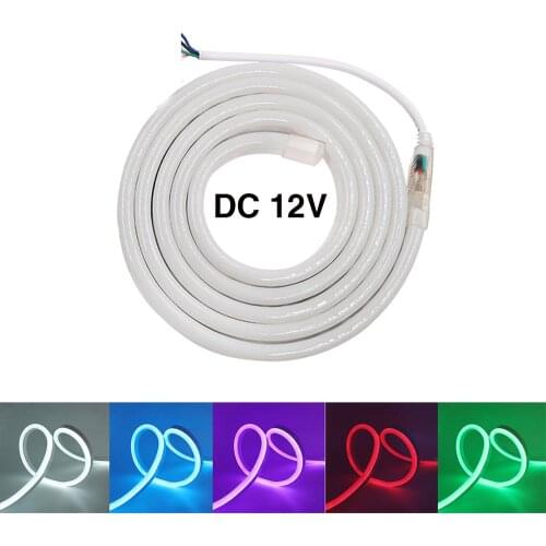 DC12V RGB Neon Sign LED Light Red/Green/Blue/Warm/White 120LEDs/m Waterproof Ribbon Tape 2835 Flexible Neon Light Strip