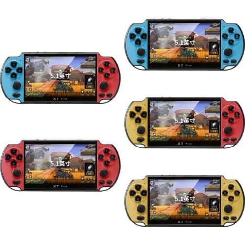 X7 Plus 8G Video Portable Game Console 5.1 inch Screen Handheld Rechargeable Retro PSP Kid Children Gifts