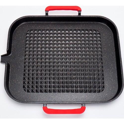 Korean baking pan outdoor aluminum non-stick barbecue plate stone layer non-stick roast meat plate custom wholesale