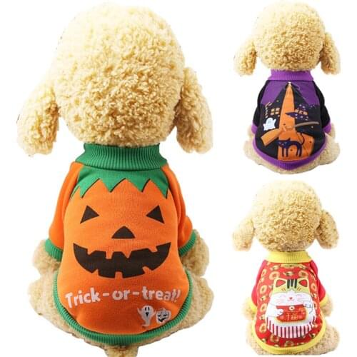 Halloween Pet Pumpkin Costume For Dogs Cats Christmas Dog Clothes For Small Dogs Bulldog Pug Yorkie Clothing Puppy Coats Jackets