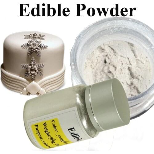Colorful Edible Silver powder - Fondant Cake Powder 10g per bottle home DIY personality Cake \ Biscuits\ Pastry \Food \Baking