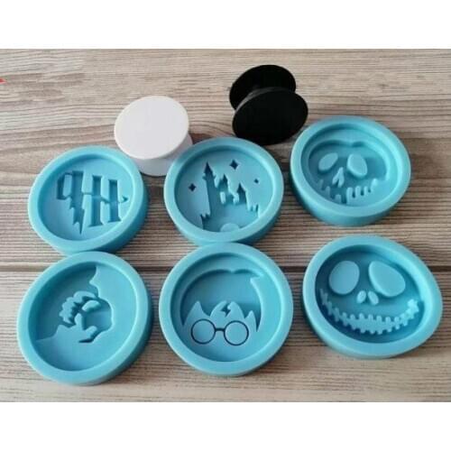 6-piece Round Skull Silicone Mold Resin Chain Molds Cake Decoration Accessories Fondant Cake Mold Chocolate Mold