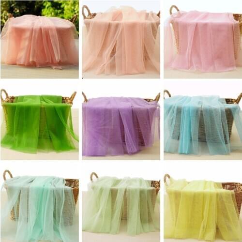 LASUI 10y /1lot 30 colors Soft Net yarn encryption mesh Fabric DIY Pompon skirt Dress, curtain, Party, wedding decoration F0015