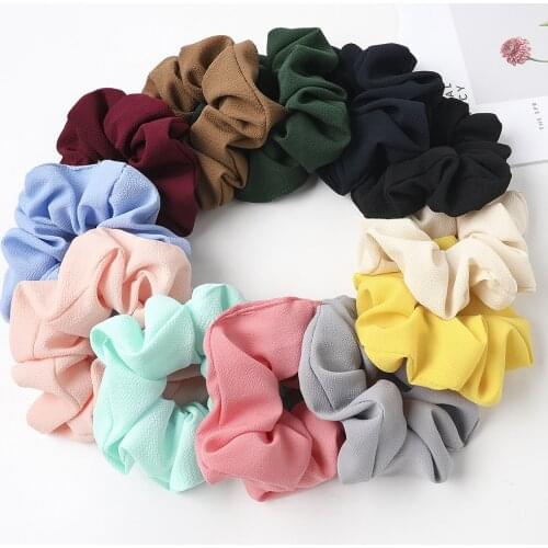 12pcs/lot Bulk Sale Girl Hair Ties 2020 New Brand Scrunches Pack Cute Rubber Bands For Woman Scrunch Set